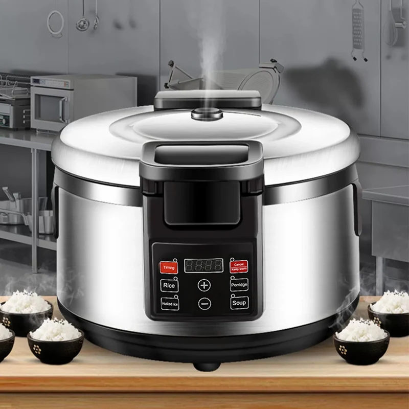United States Biggest Custom Car 30 Cups 20Kg 55 Cup Steam Electric Pot 23L 20 Liters Stainless Steel Rice Cooker Manufacturer
