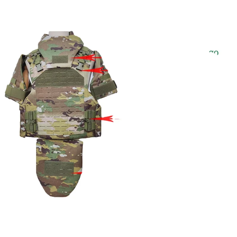 Free Sample Sturdy Armor XL Plus Size Full body Cover Protection Neck Hunting tactical Gear plate carrier combat vest with soft