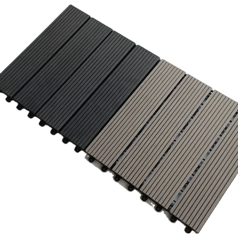 Cheap Manufacturer Exterior Wood-Plastic Composite Deck Tiles 30*30CM WPC Garden Terrace Floor Outdoor Interlocking Tile