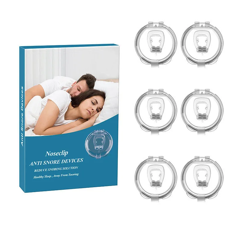 Pack of six in one box Customized Eco-Friendly Silicone Magnetic Nose Vent Clip Sustainable Anti-Snore Device