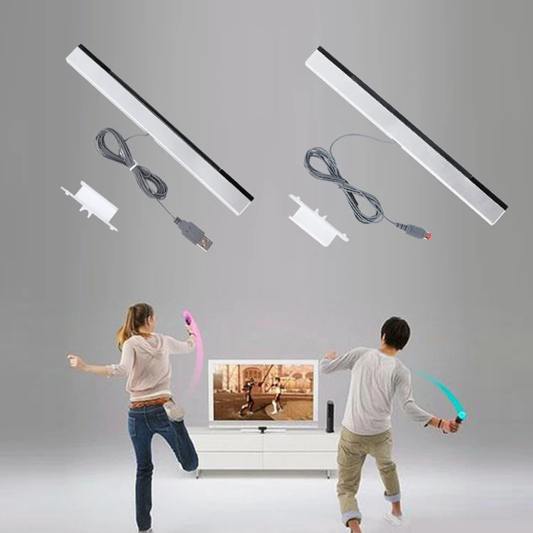 For Wii Sensor Bar Wired Receivers IR Signal Ray USB Plug Replacement for Nitendo Remote High Quality