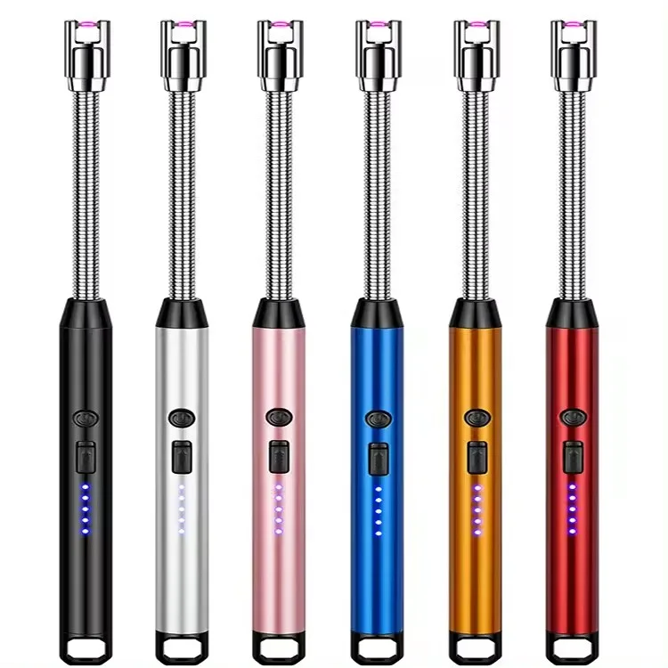 Cheapest Wholesale Custom Long Candle Kitchen USB Arc BBQ Lighter Windproof 360 Degree Free Rotation BBQ Lighter