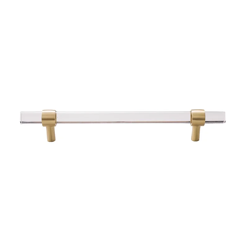 Brass strip handle modern simple cabinet gold transparent drawer wardrobe furniture light luxury door handle