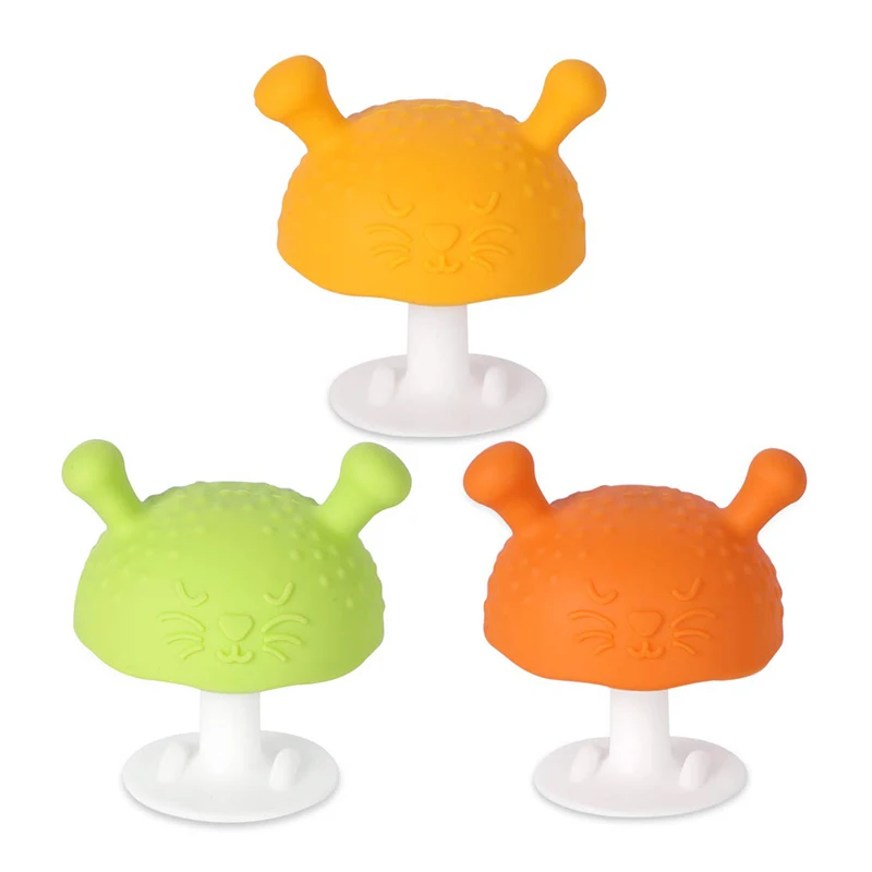 Baby Teether Toy Silicone Baby teething chewing mushroom teether bpa free silicone mushroom teether