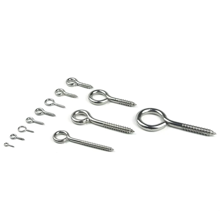 12 Difference Sizes 304 Stainless Steel Self-Tapping Ring Hook Eye Screw