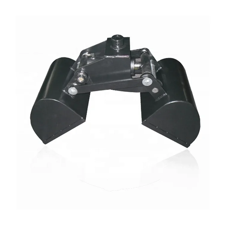 Hydraulic loader steel skid steer rotating excavator tractor mini grab trash grapple bucket for sale price