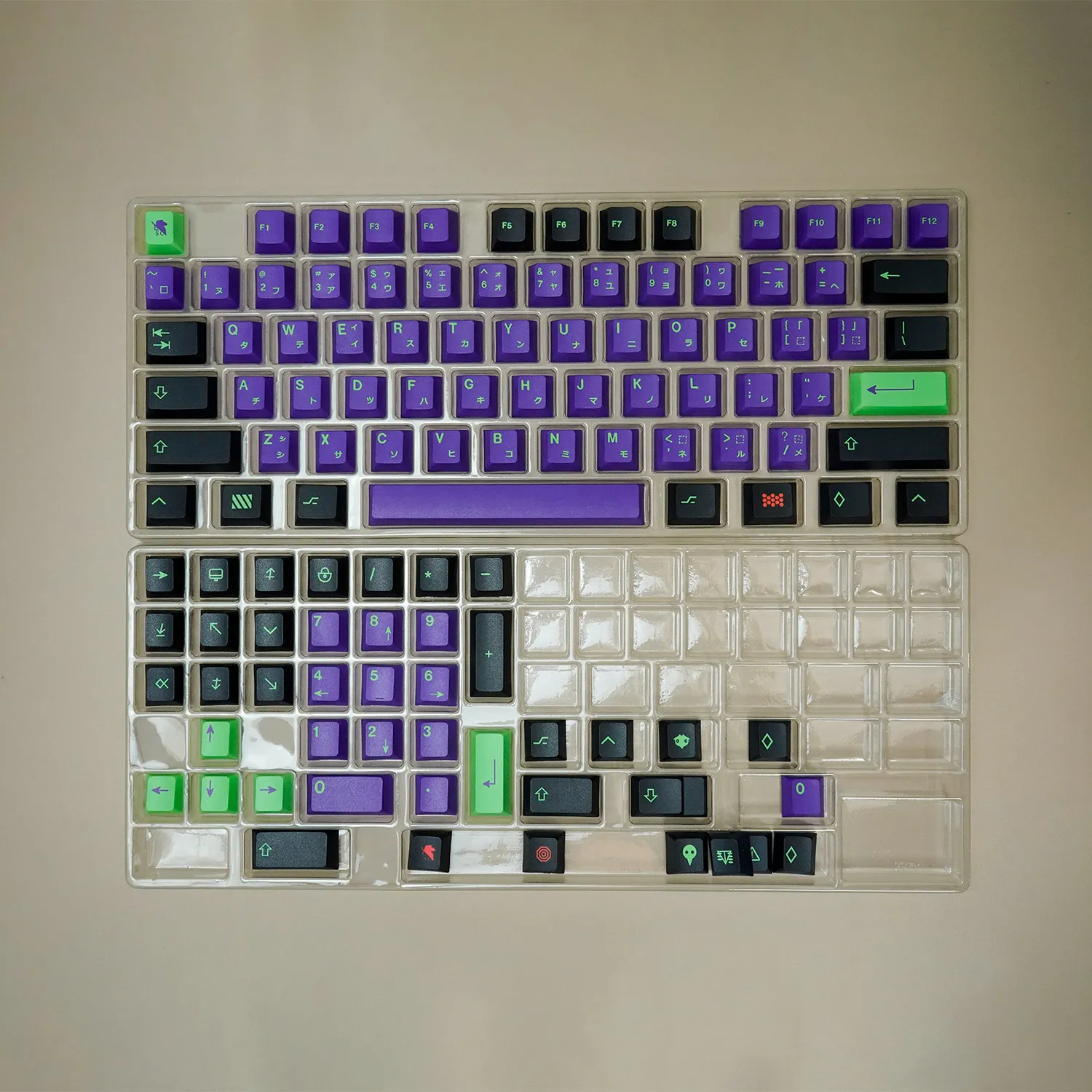 
EVA-01 dye sub keycaps, cherry profile 118 keys compatible with MX switch, 