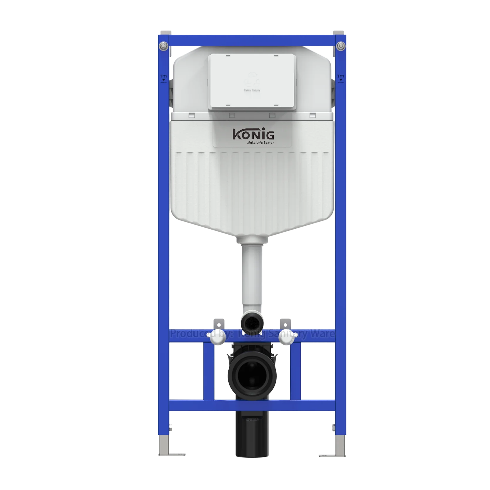 Powder Coating Ultra Rack toilet cistern flush tank with Metal Frame