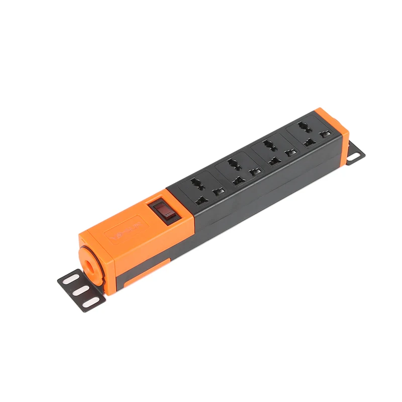 19 Inch 1U 13A 10A Switch 4 Way 6 Way Universal Basic PDU for Internet Data Centre