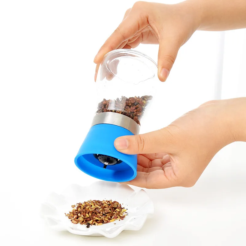 Kitchen Supplies Manual Glass Pepper Spice Grinder with ceramic grinding core