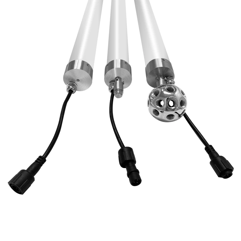 DMX Digital 360 Degree Lighting Tube 40mm Diameter 1M 2M Vertical RGB LED Stage Light 3D Tube Pixel Tube for Nightclub/DJ