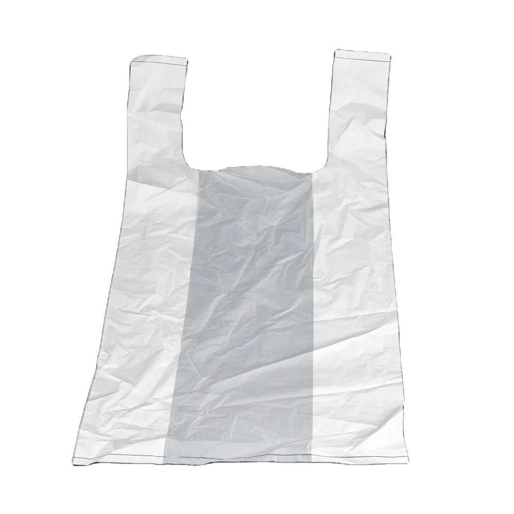 OK compost 100%  biodegradable t-shirt bag eco friendly bioplastic vest  shopping bag for supermarket