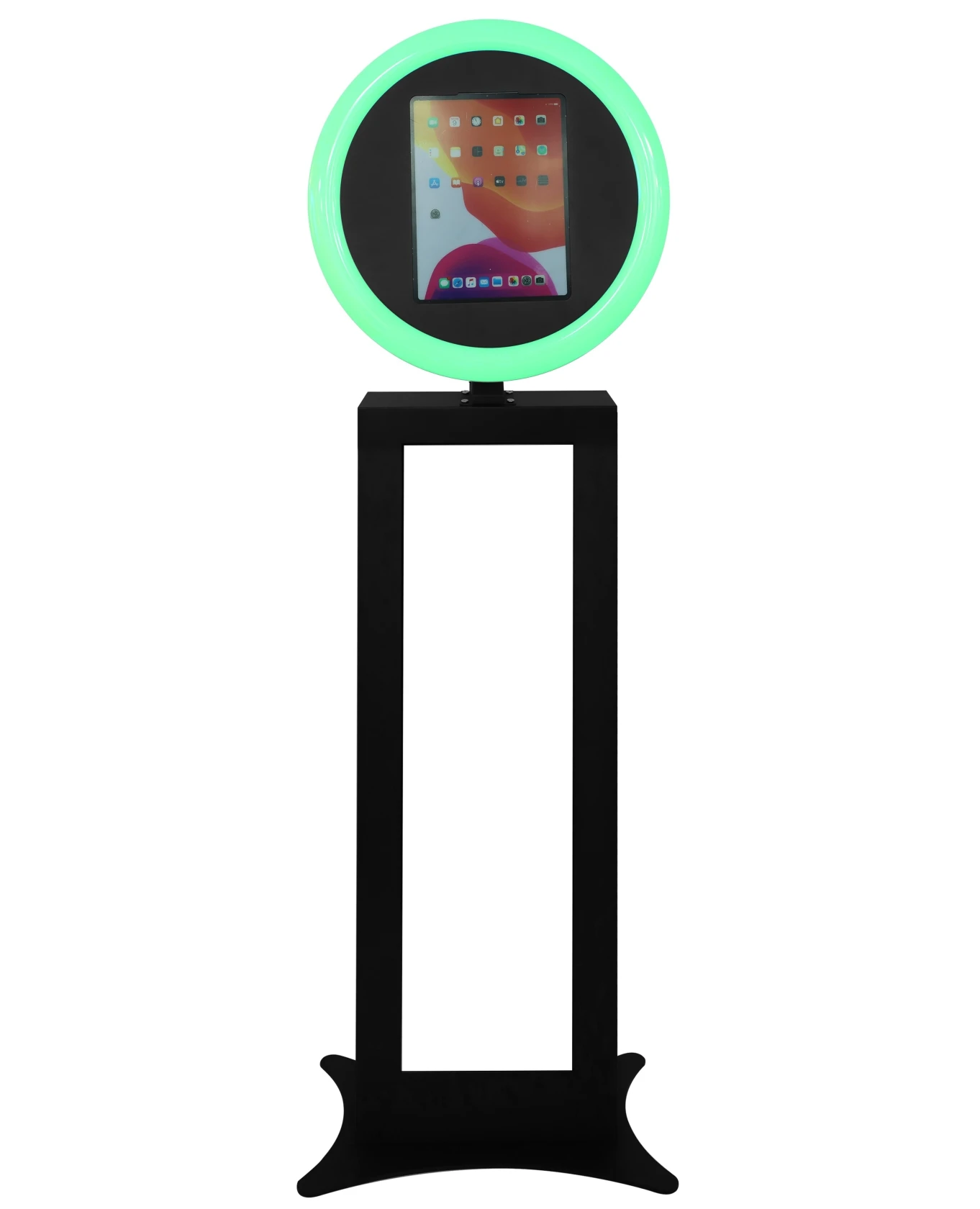 2022 new selfie kiosk ring light led ipad photo booth stand portable ipad photo  taking printer