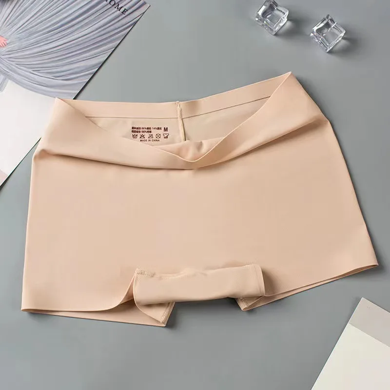 New style ice silk female underwear women boxer shorts cotton panties seamless underwear for women