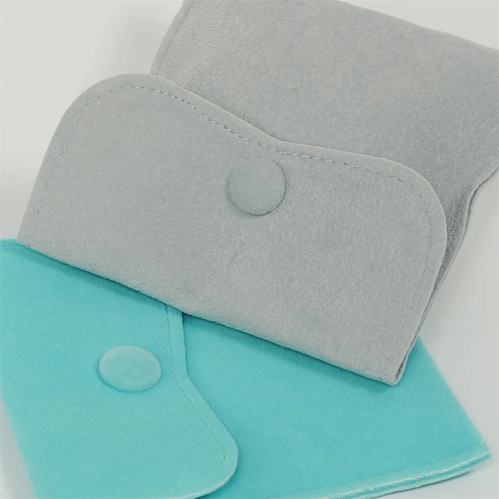 YCX Hot Sale Microfiber Jewelry Packaging Pouch And Box 9*9CM Custom Logo Suede Jewellery Pouch bag For Gift Packaging