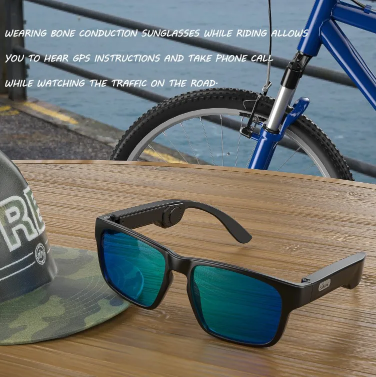 2022 Original Factory Free Customize LOGO BT5.0 Wireless Smart Bone Conduction Audio Sunglasses With Speaker
