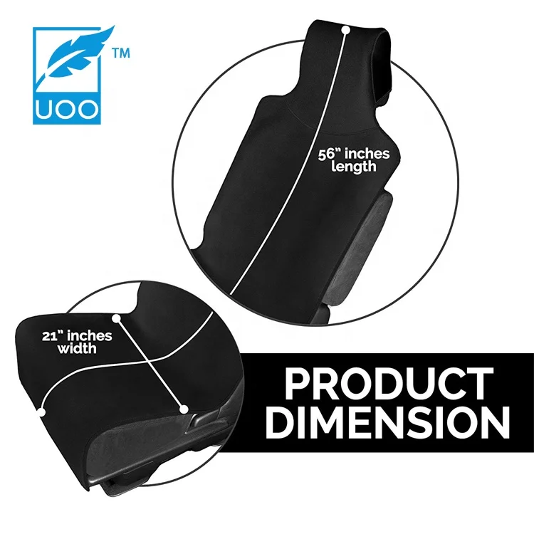 UOO Factory custom made Waterproof universal Car Seat Covers With Black Color