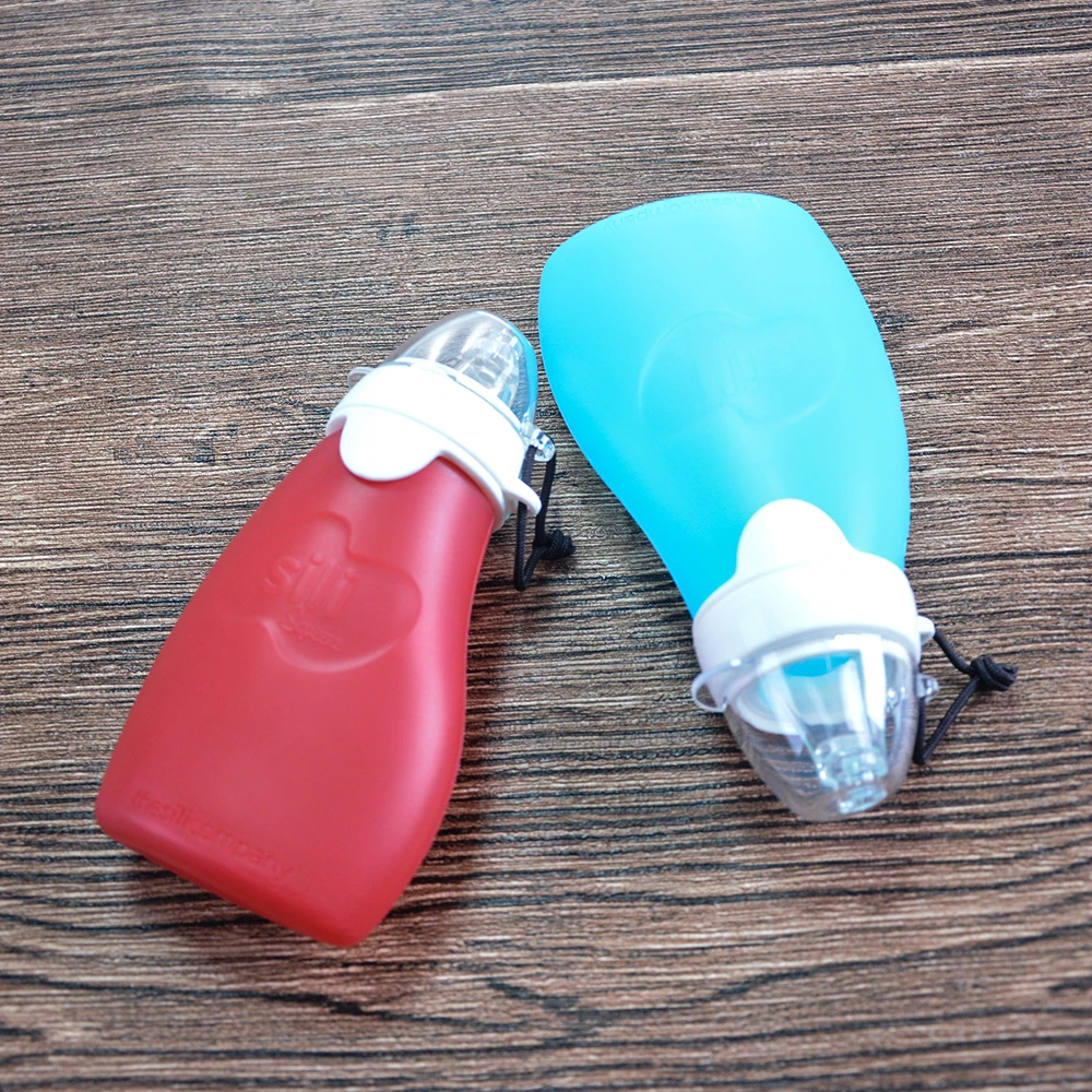 Unique Design Leakproof Feeding Bottle Reusable Food Pouch Silicone Newborn Baby Feeder Feeding Bottle