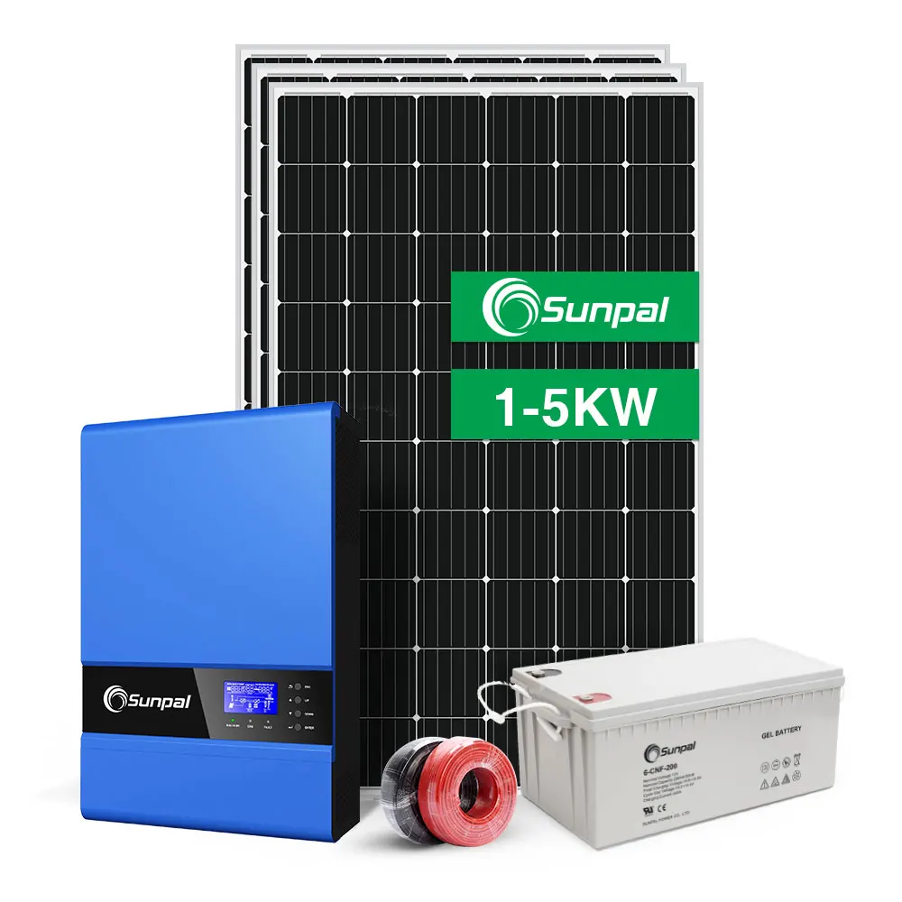 Sunpal 2KW 6KW Solar System Off Grid 3KW 4KW 5KW Solar Panels 1000w Price For Home House Electricity