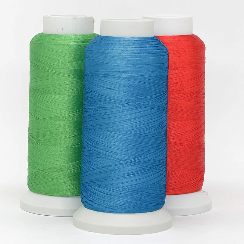 
Wholesale Machine 100% Polyester Recycled Sewing Thread High Tenancity 210D 600D Black Hoop Blended Stitching Polyster Yarn 