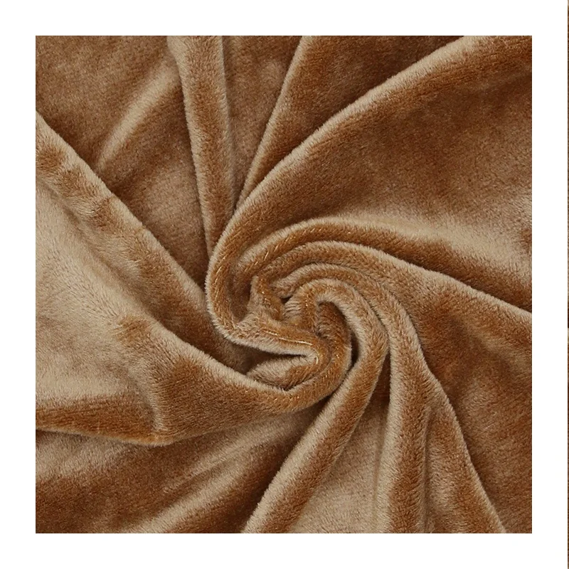 
Stocks 100 polyester crystal super soft plush knitted velour fabric for toy blanket pillows pet house 