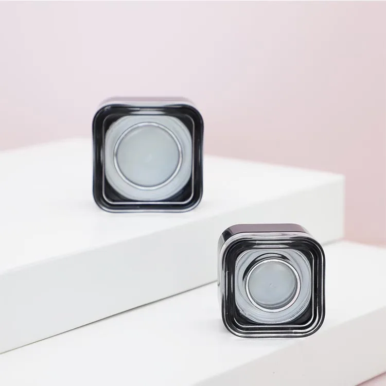 stock child resistant 5ml 9ml black uv glass smell proof  jars with screw childproof lid cosmetic jar concentrate container