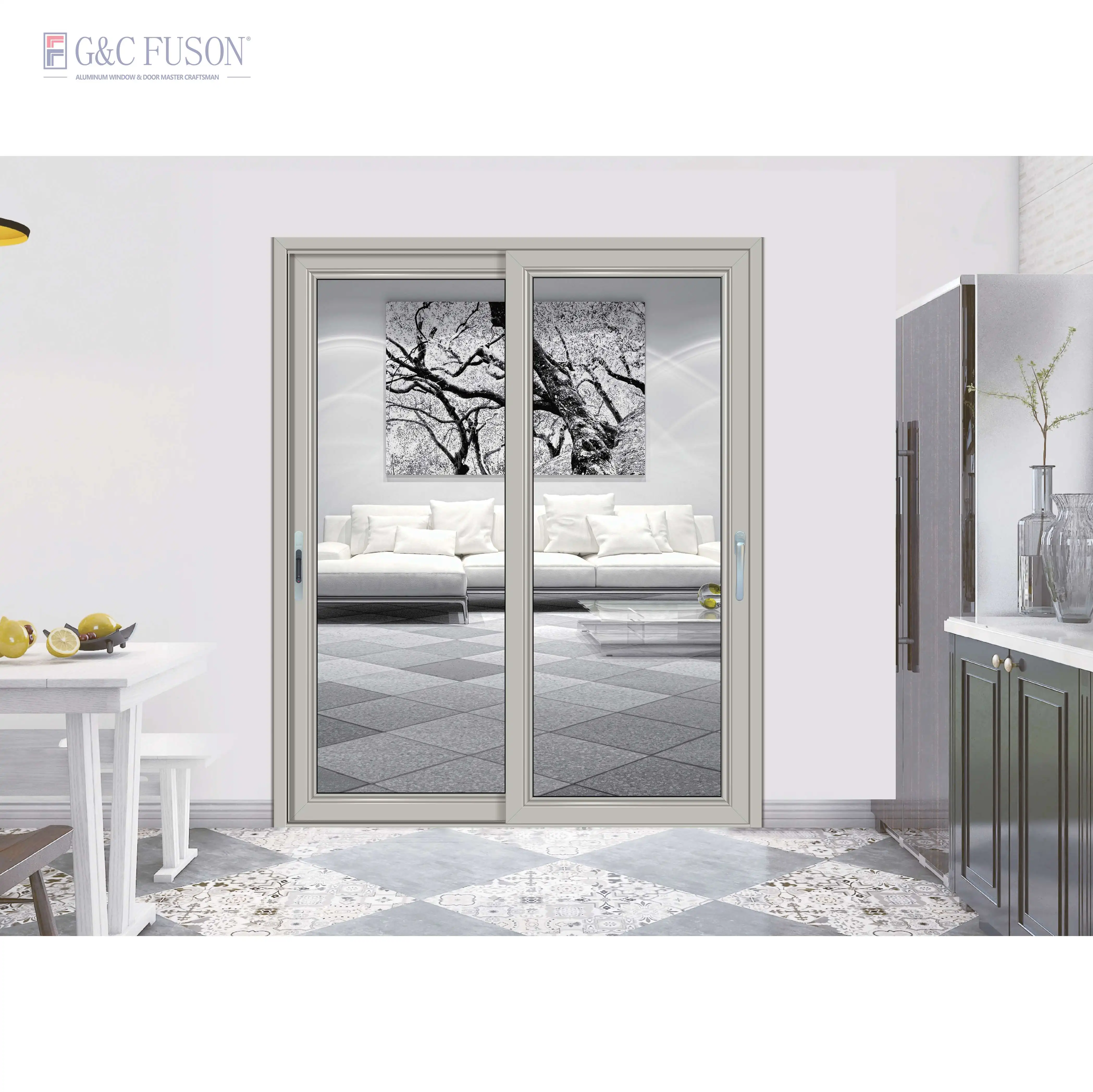Australia House Design Patio Heat Insulation Sound-Proof Sliding Glass Door Durable Aluminum Alloy Frame Slide Glass Door