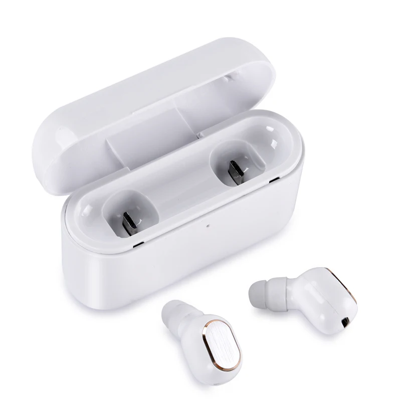 
2020 true wireless tws earphone cheap 1200ma Power Bank Waterproof Binaural Call 5.0 True In-Ear TWS Earbuds Headset Headphone 