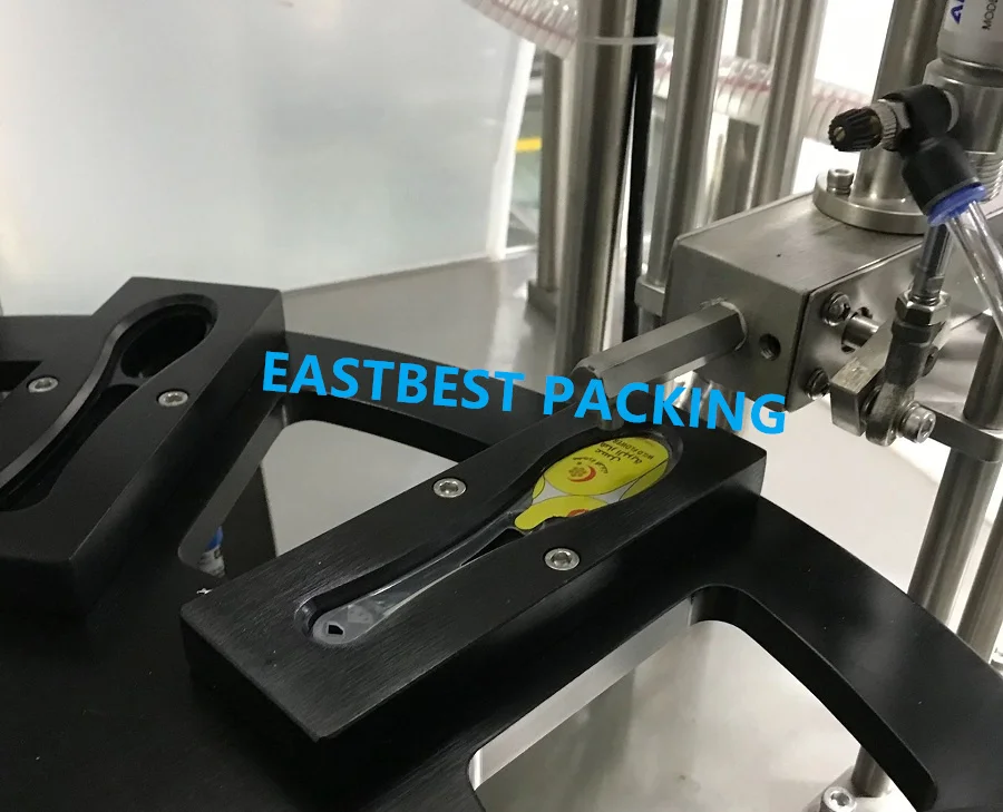 Honey Spoon Filling Sealing Machine Rotation Honey Plastic Spoon Packaging Machine 1~20g