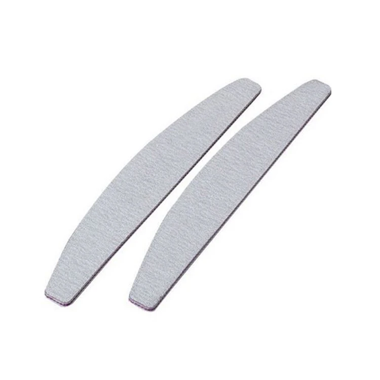 Wholesale Half Moon Zebra Disposable Custom Printed 100/180 Grit Nail File Professional Japan Sandpaper Nail File
