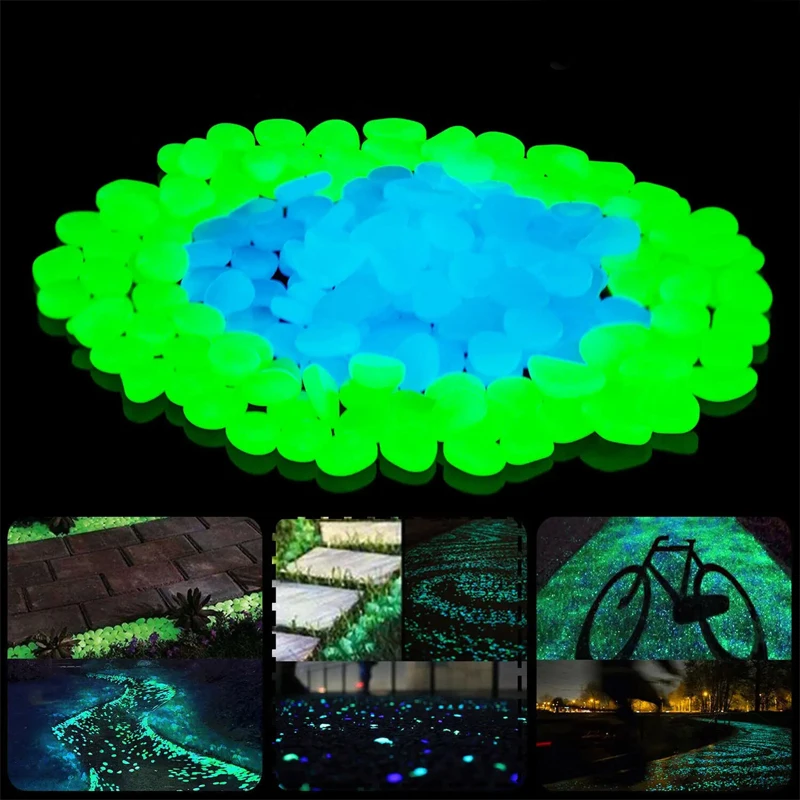 Holiday decoration products colored luminous transparent crystal glow goose pebbles stones