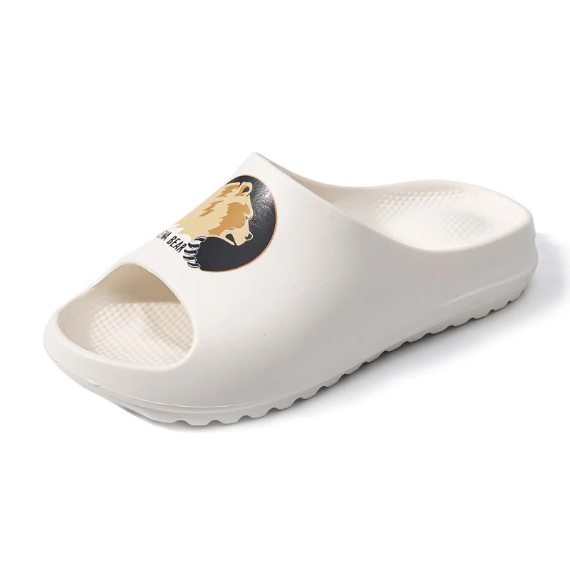 slides sandals cheap plain customized design 3d screen print slipper, custom logo man pu slide sandals, blank sublimation slides