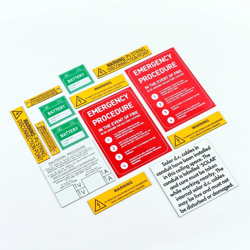 Прочные самоклеящиеся двухцветные бирки из АБС-пластика с гравировкой, пластиковые бирки, бирки на солнечных батареях