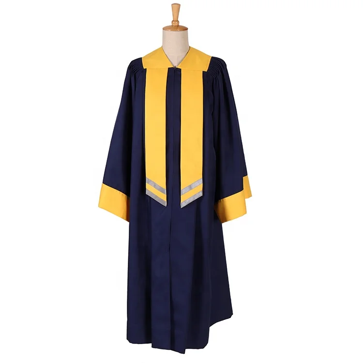 2022 New arrival Black Matte academic graduation gown with Customize Logo