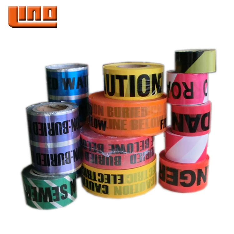 China Supplier Metal Detectable Tape Underground Optical Fiber Cable Warning Underground Warning Tape