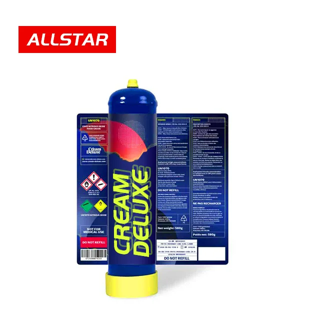 Hot Sale 580g 615g 640g Food Grade Cream Whipper Canister Gas Cylinder For Dessert