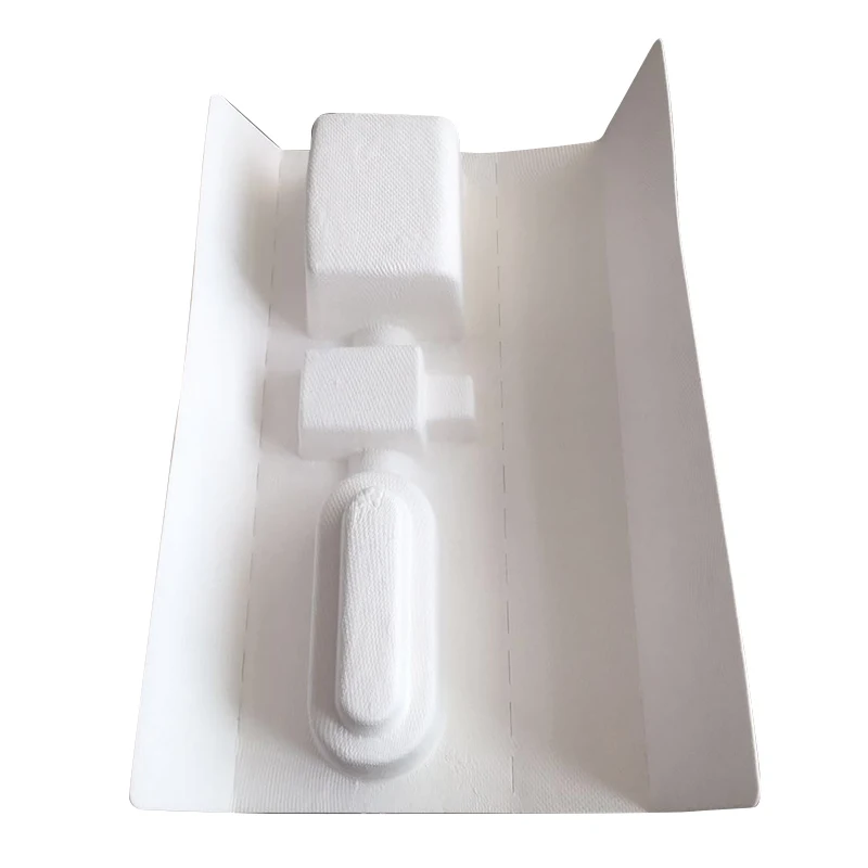 Pulp Fiber Products Trays 100% Biodegradable Eco-friendly Bio Packaging Molded Recycled Paper OEM Packaging Inserts Accept