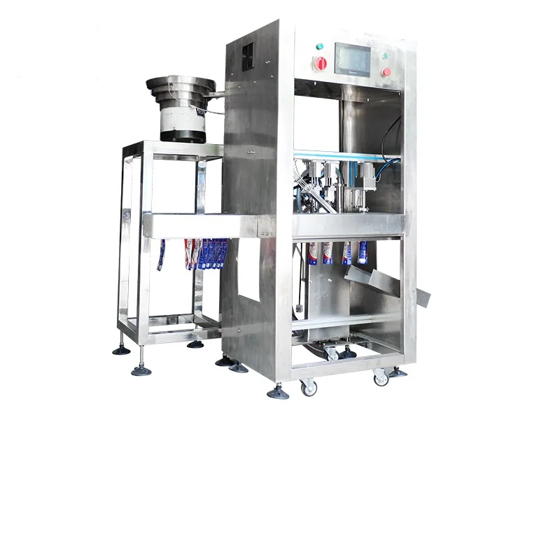 Automatic 2 Nozzle Spout Pouch Filling Machinery Anting Spout Stand Up Pouch Packing Machine