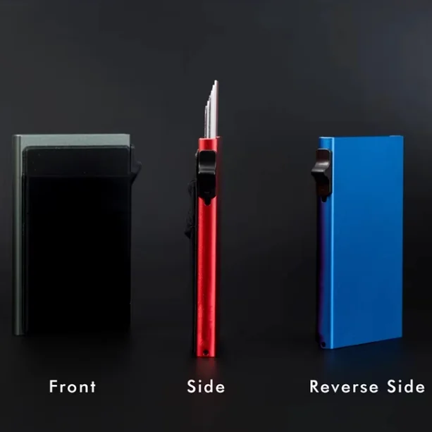 Fashionable Smart Pop Up Wallet RFID Metal Blocking Air Tracker Tag Card Holder for Men and Women Anti-theft Pop Up Card Holder