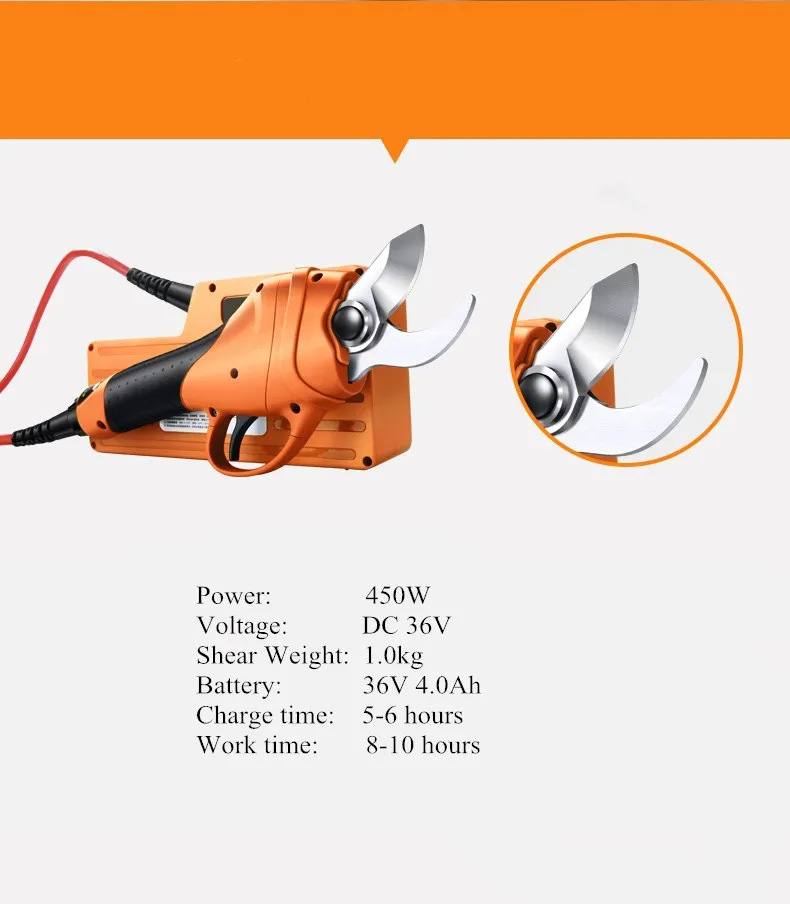 Hot Sale Luxury 30MM Sharpest Lithium battery Electric Pruning Shears