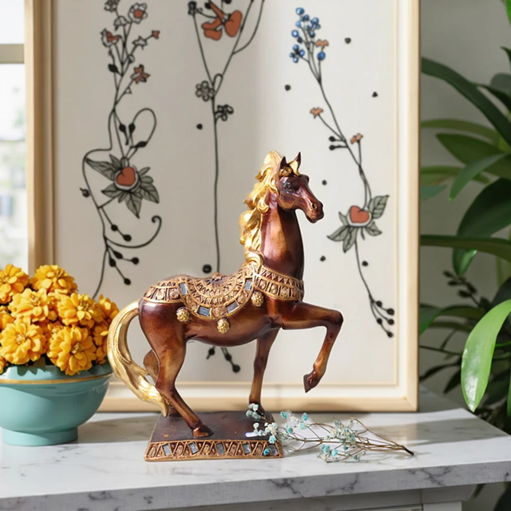 OEM Polyresin Horse Statue 3D Craft for Home Decor Wholesale Melody Resin Animal Figurine Sculpture Model for Gifts