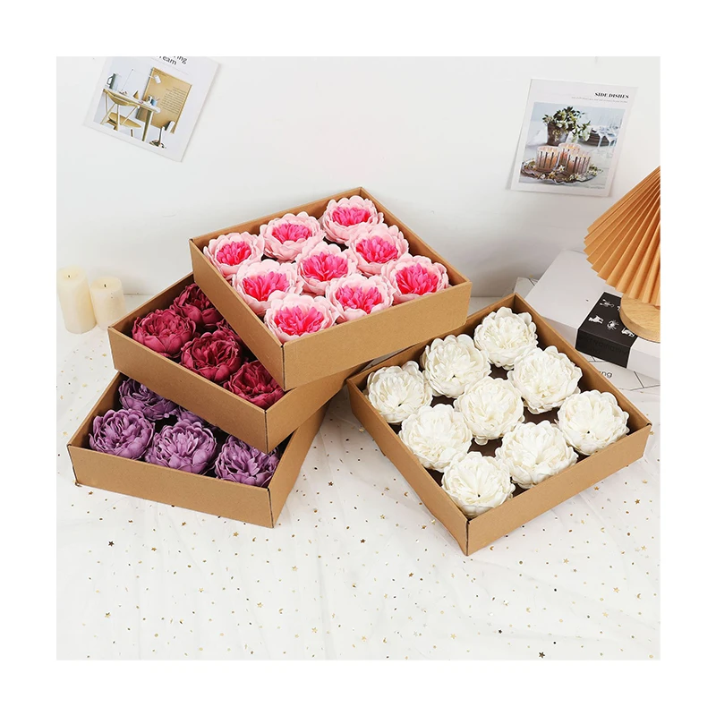 День матери детский день Святого Валентина мыло с Пионом Цветочная головка для изготовления подарков праздничные подарки свадебные украшения
