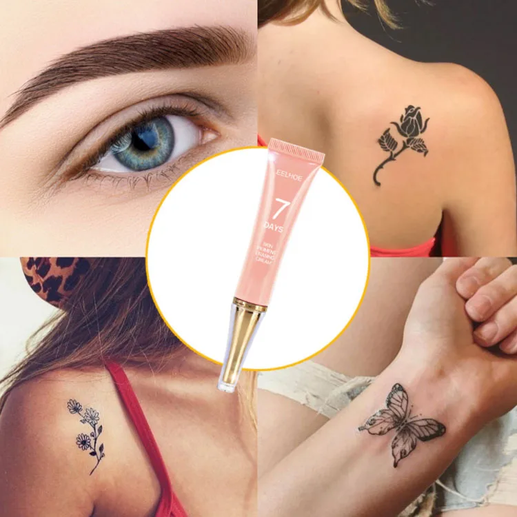 EELHOE 4 Weeks Skin Tattoo Pigments Eraser Cream Painless No Scars Eyebow Body Tattoo Remover Cream