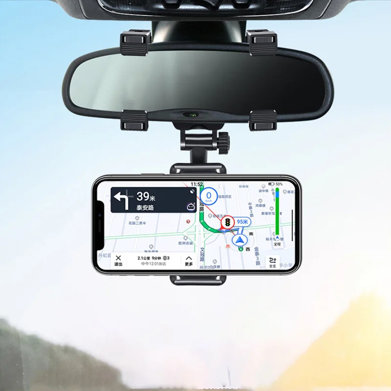 High Quality Rotatable Retractable Rearview Car Phone Holder