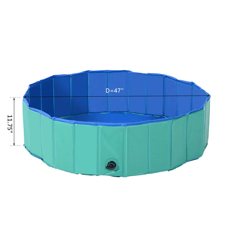  Foldable PVC Dog Swim Pool Pet Bath Collapsible Bathtub Portable Bathing Wash Water