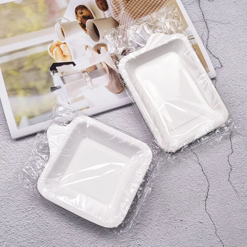 Disposable Compostable Eco-friendly Biodegradable Bio Small Mini Food plate sugarcane square plates sets dinnerware  restaurant
