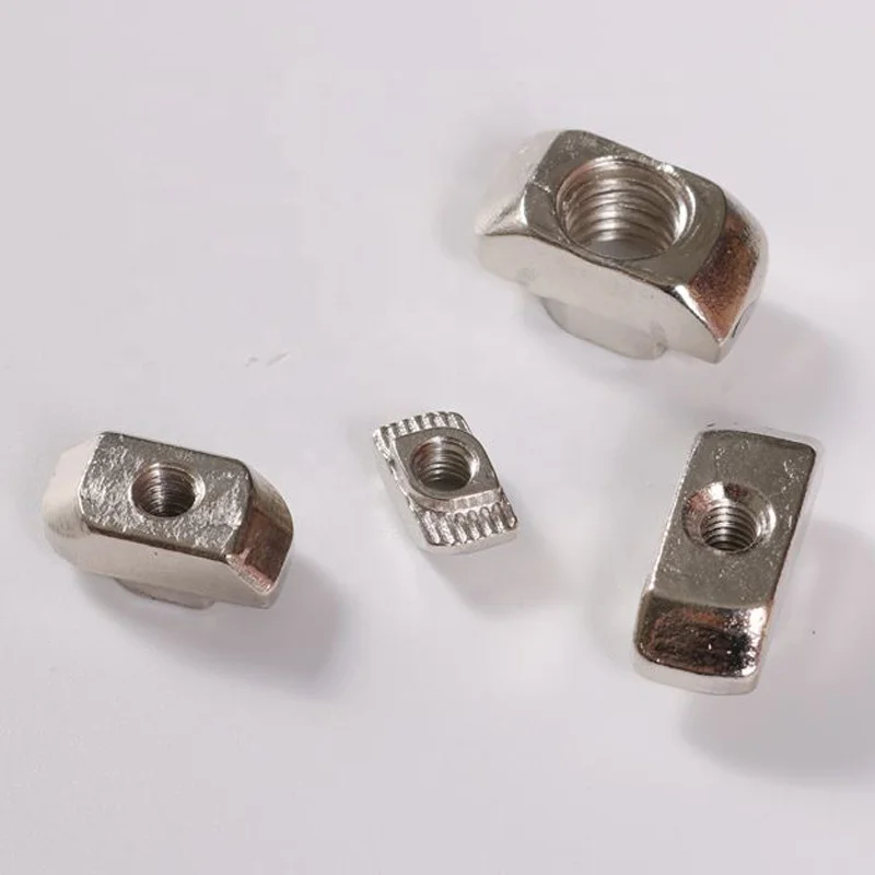 Nuts Manufacturer Zinc Plated Carbon Steel  T Slot Hammer Head Fastener Nut for Industrial Aluminum Frame Structures