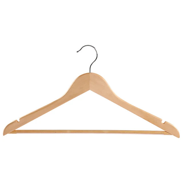 Wooden Hanger Supplier Custom 6pcs Set Pink Wooden Cloths Hanger with Retail Packaging