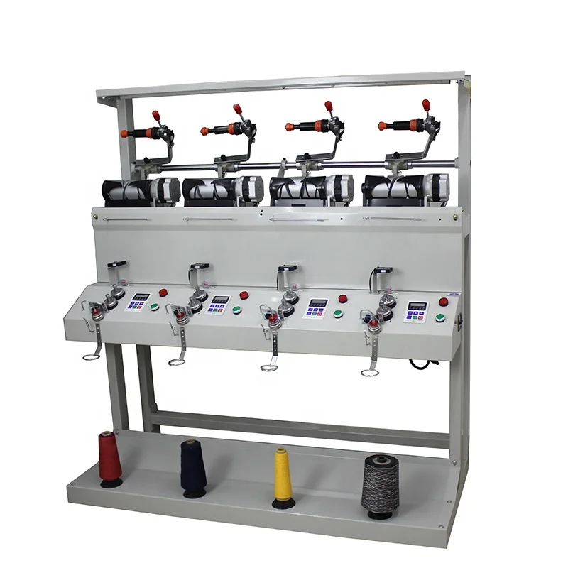 textile machine 4 heads spindles yarn twisting and rewinding machine