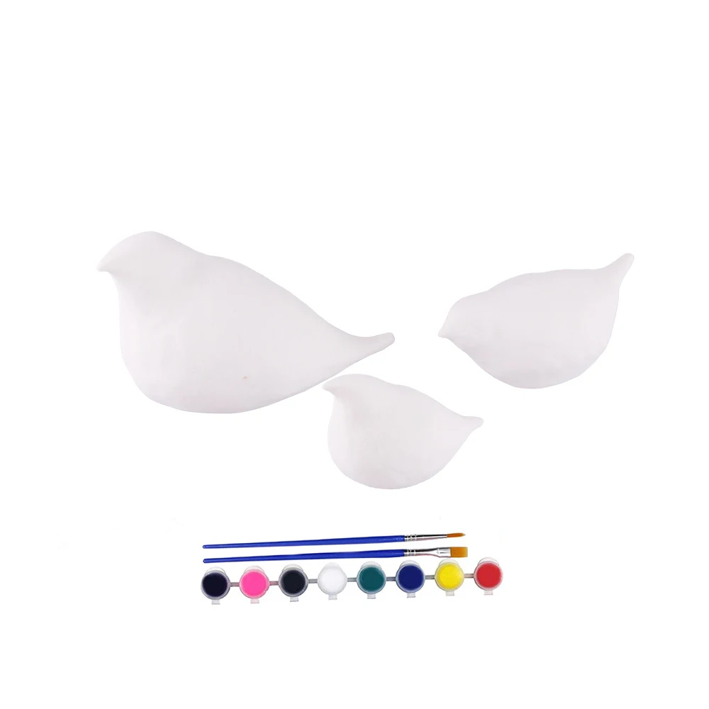 white interior small modern nordic style diy unpainted ceramic bird animal figurines statue for home accessories decor